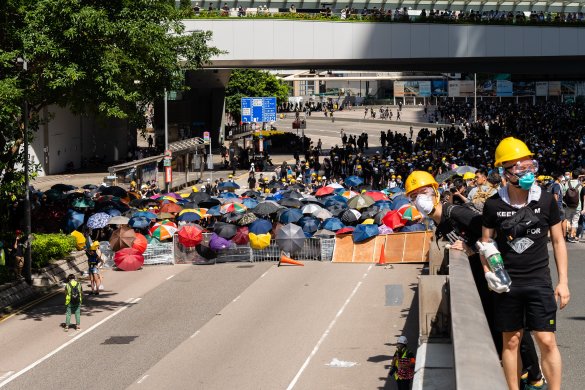 Баррикады на протесте 1 июня, 2019 года, Гонконг / Фото:<a href="https://www.flickr.com/photos/doctorho" target="_blank">doctorho</a>,CC BY-NC-ND 2.0 Баррикады на протесте 1 июня, 2019 года, Гонконг / Фото:<a href="https://www.flickr.com/photos/doctorho" target="_blank">doctorho</a>,CC BY-NC-ND 2.0